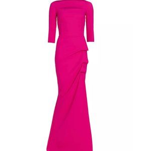 Chiara Boni Magenta Off-The-Shoulder Long Dress - Size M